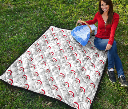 Christmas Santa Claus Pattern Print Quilt