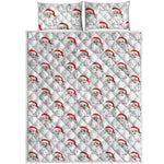 Christmas Santa Claus Pattern Print Quilt Bed Set