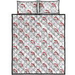 Christmas Santa Claus Pattern Print Quilt Bed Set