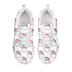 Christmas Santa Claus Pattern Print White Sneakers