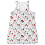 Christmas Santa Claus Pattern Print Women's Racerback Tank Top