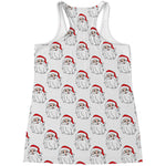 Christmas Santa Claus Pattern Print Women's Racerback Tank Top
