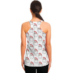 Christmas Santa Claus Pattern Print Women's Racerback Tank Top