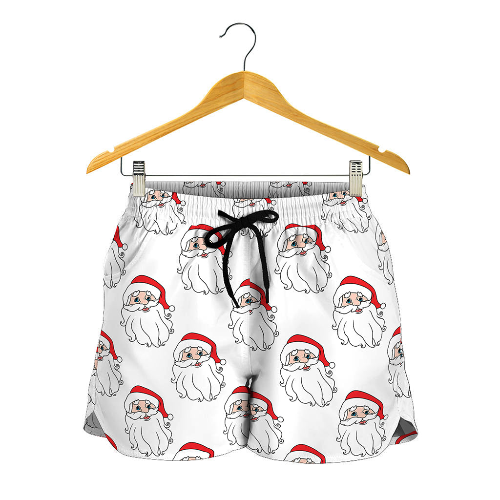 Christmas Santa Claus Pattern Print Women's Shorts