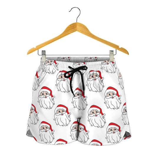 Christmas Santa Claus Pattern Print Women's Shorts