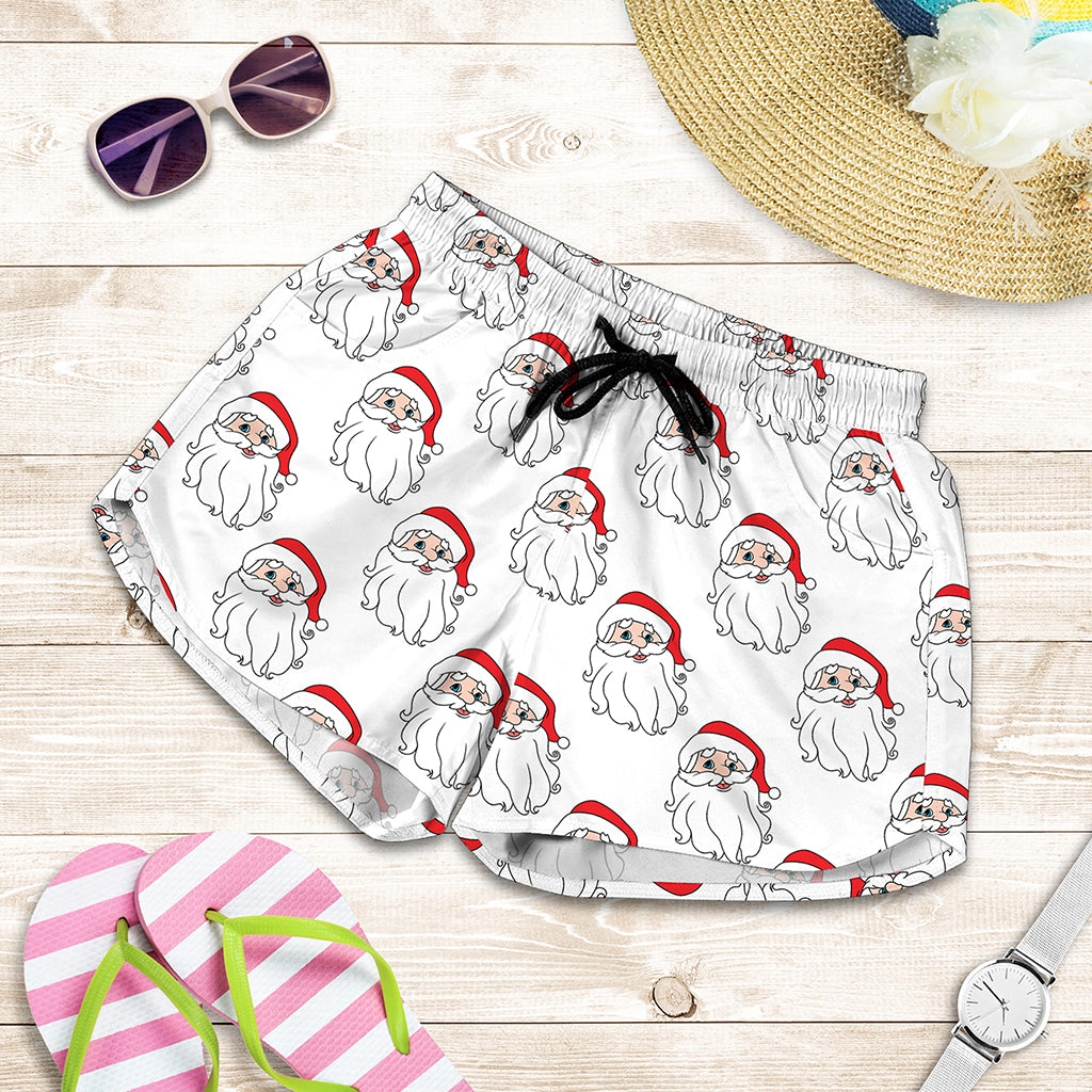 Christmas Santa Claus Pattern Print Women's Shorts