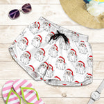 Christmas Santa Claus Pattern Print Women's Shorts