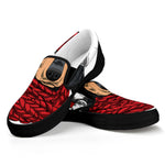 Christmas Santa Dachshund Print Black Slip On Shoes