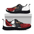 Christmas Santa Dachshund Print Black Running Shoes