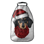 Christmas Santa Dachshund Print Car Seat Organizers