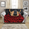 Christmas Santa Dachshund Print Loveseat Protector