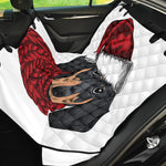 Christmas Santa Dachshund Print Pet Car Back Seat Cover