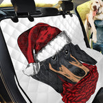 Christmas Santa Dachshund Print Pet Car Back Seat Cover