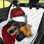 Christmas Santa Dachshund Print Pet Car Back Seat Cover