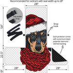 Christmas Santa Dachshund Print Recliner Protector