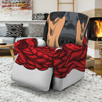 Christmas Santa Dachshund Print Recliner Slipcover