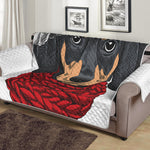 Christmas Santa Dachshund Print Sofa Protector