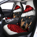 Christmas Santa Dachshund Print Universal Fit Car Seat Covers