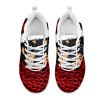 Christmas Santa Dachshund Print White Sneakers