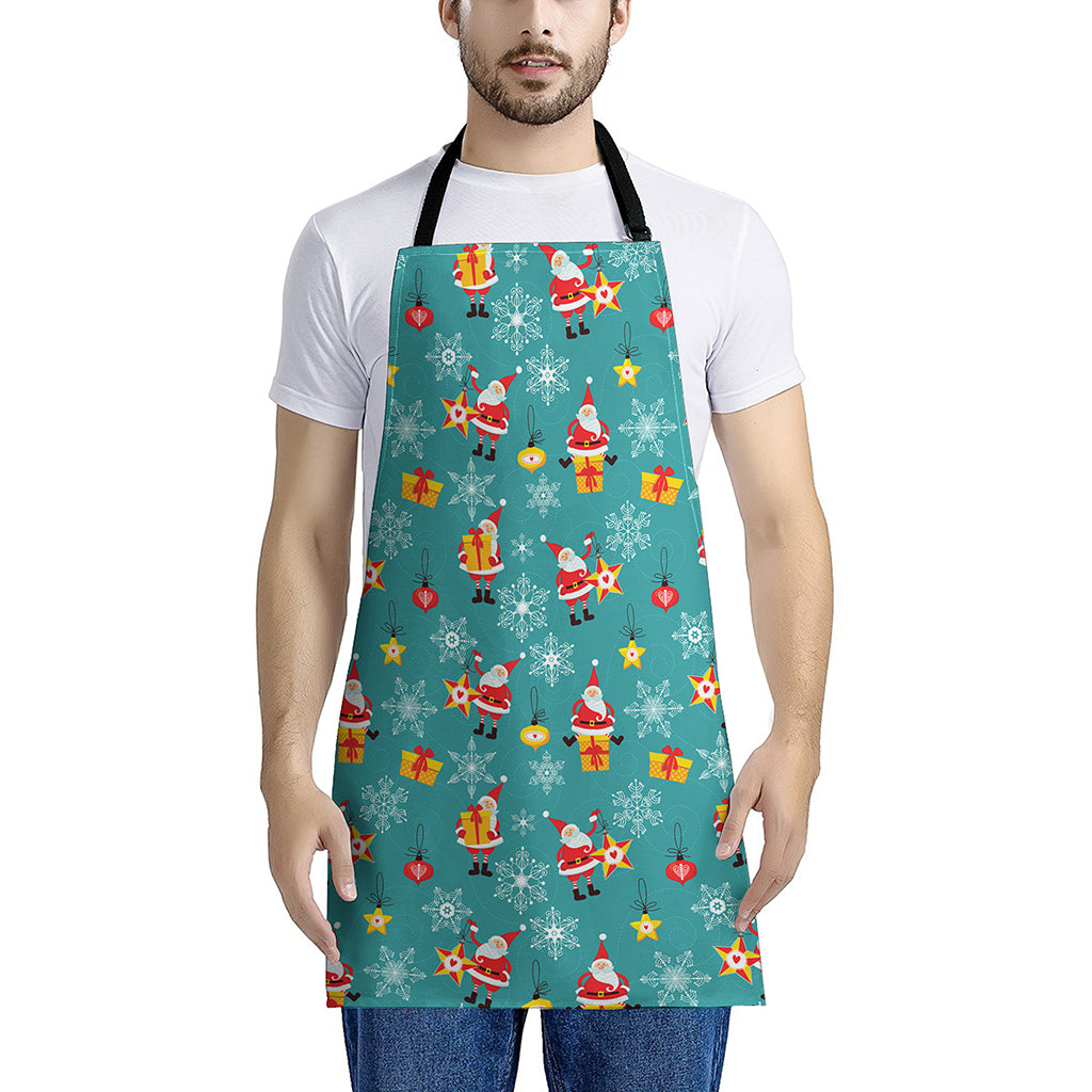 Christmas Santa Gift Pattern Print Apron