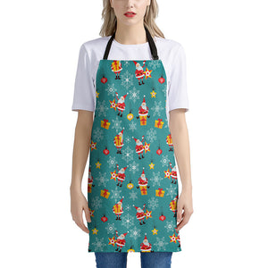 Christmas Santa Gift Pattern Print Apron