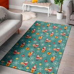 Christmas Santa Gift Pattern Print Area Rug