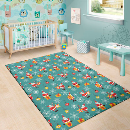 Christmas Santa Gift Pattern Print Area Rug