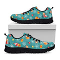 Christmas Santa Gift Pattern Print Black Running Shoes
