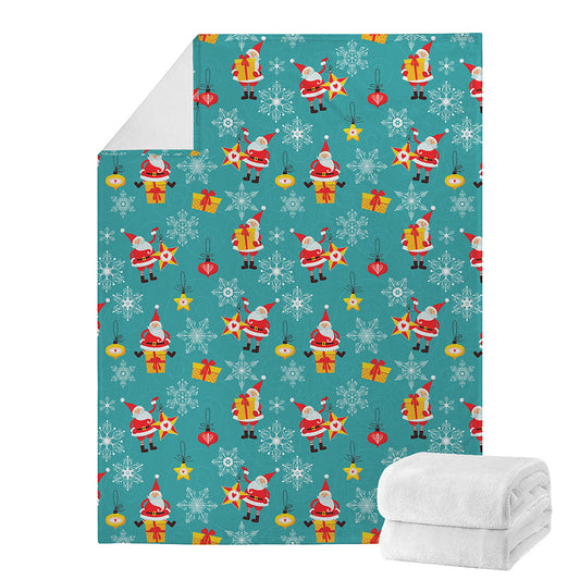 Christmas Santa Gift Pattern Print Blanket