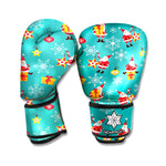 Christmas Santa Gift Pattern Print Boxing Gloves