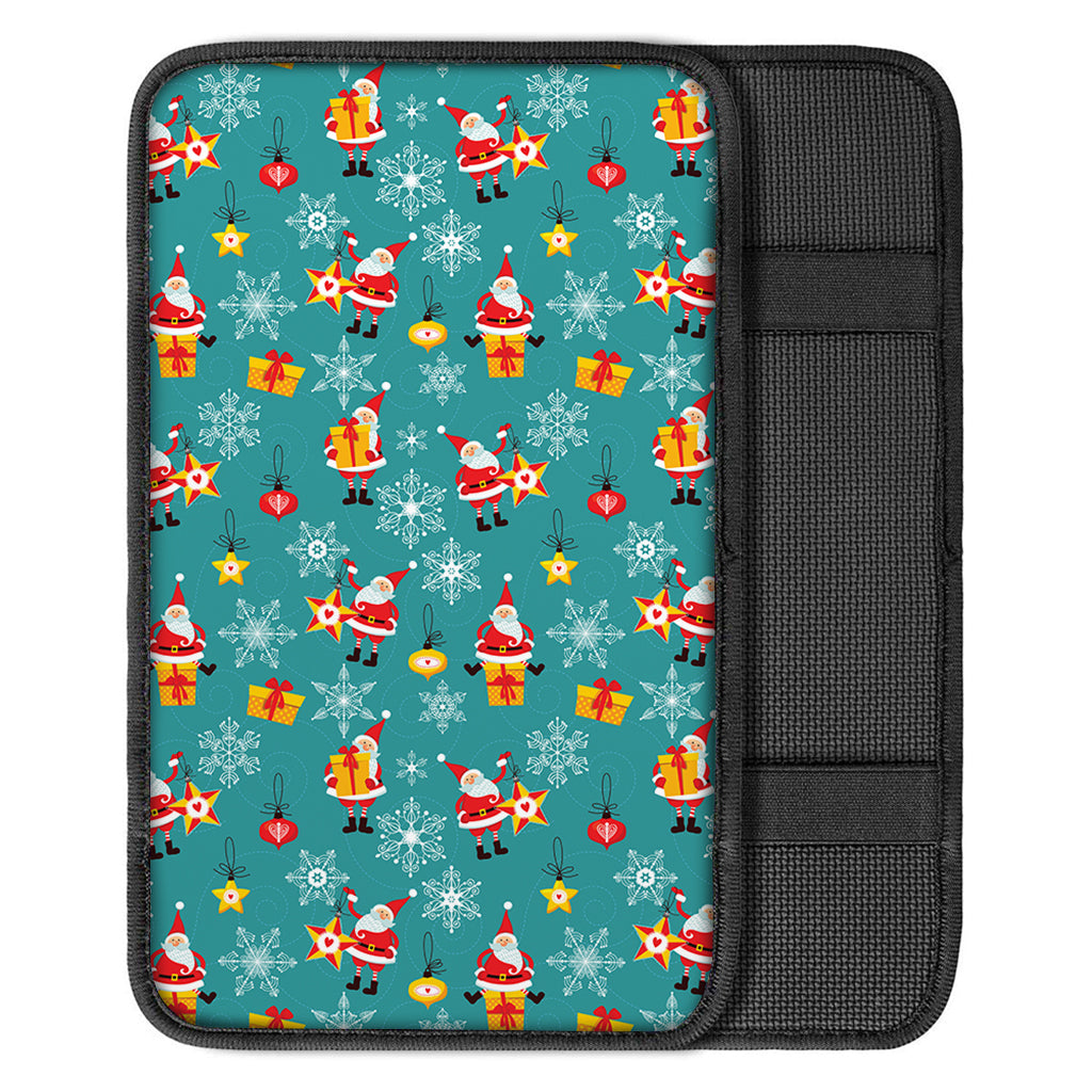 Christmas Santa Gift Pattern Print Car Center Console Cover