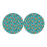 Christmas Santa Gift Pattern Print Car Coasters
