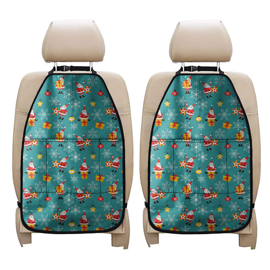 Christmas Santa Gift Pattern Print Car Seat Organizers
