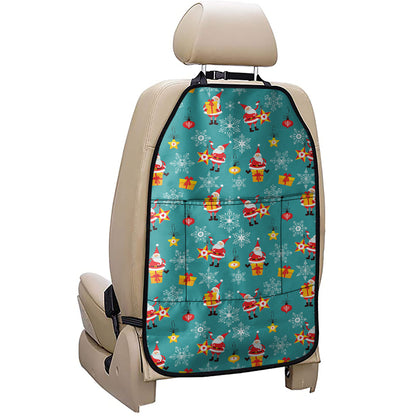 Christmas Santa Gift Pattern Print Car Seat Organizers