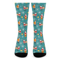 Christmas Santa Gift Pattern Print Crew Socks