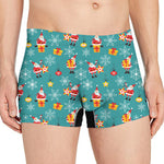 Christmas Santa Gift Pattern Print Men's Boxer Briefs