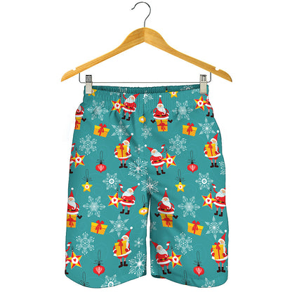 Christmas Santa Gift Pattern Print Men's Shorts