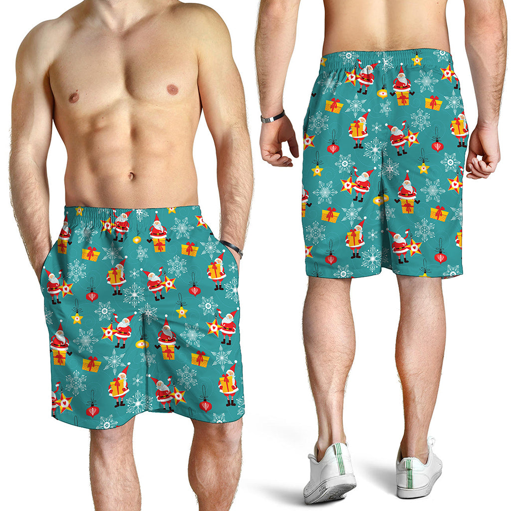 Christmas Santa Gift Pattern Print Men's Shorts