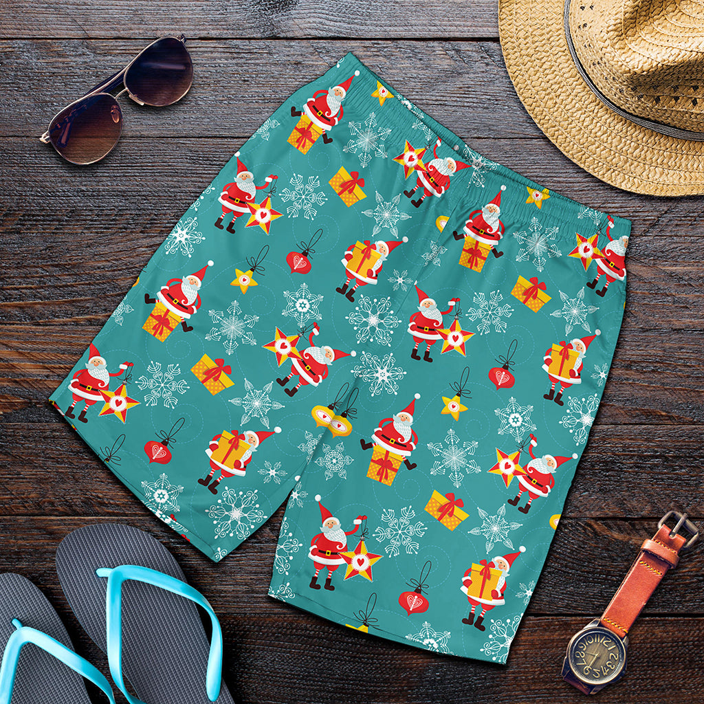 Christmas Santa Gift Pattern Print Men's Shorts