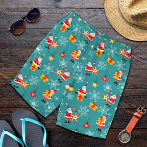 Christmas Santa Gift Pattern Print Men's Shorts