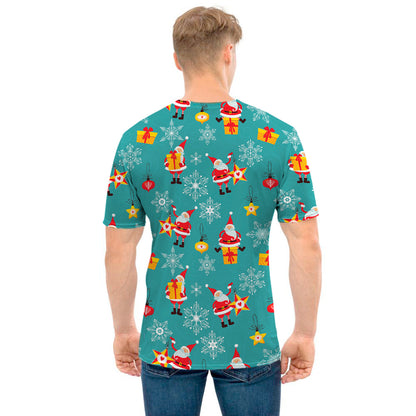Christmas Santa Gift Pattern Print Men's T-Shirt