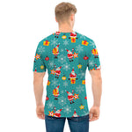 Christmas Santa Gift Pattern Print Men's T-Shirt