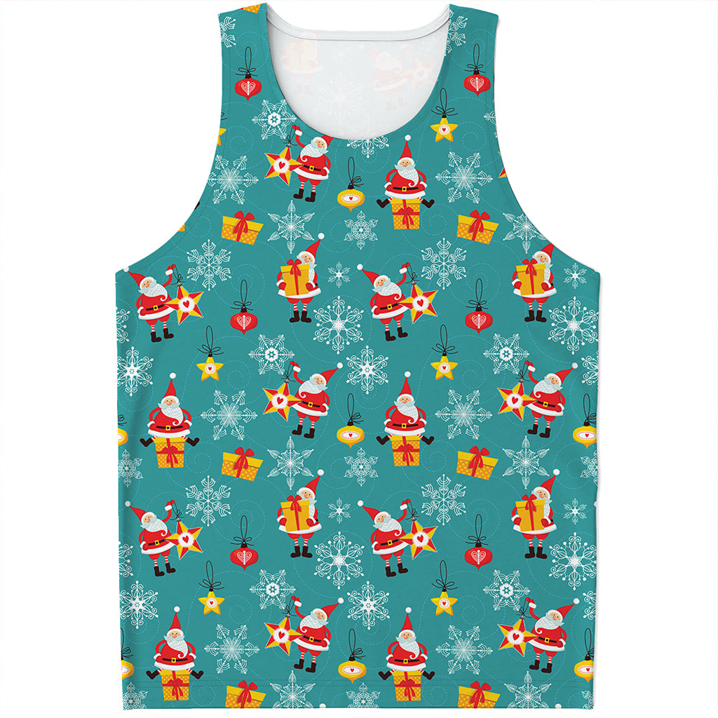 Christmas Santa Gift Pattern Print Men's Tank Top