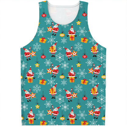 Christmas Santa Gift Pattern Print Men's Tank Top