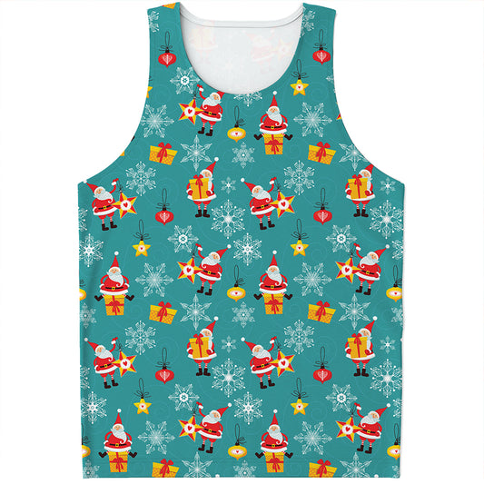 Christmas Santa Gift Pattern Print Men's Tank Top