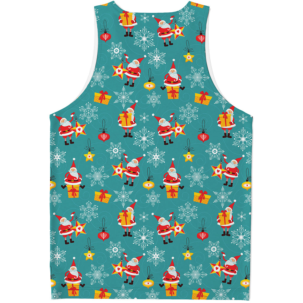 Christmas Santa Gift Pattern Print Men's Tank Top