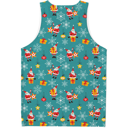 Christmas Santa Gift Pattern Print Men's Tank Top