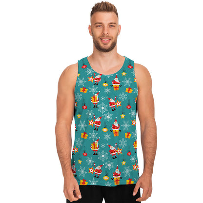 Christmas Santa Gift Pattern Print Men's Tank Top