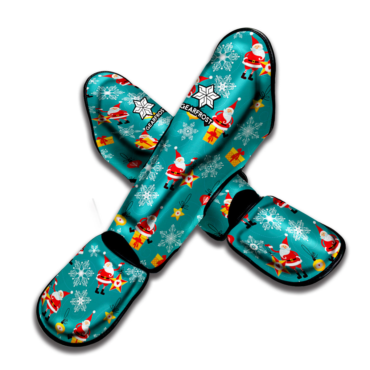 Christmas Santa Gift Pattern Print Muay Thai Shin Guard