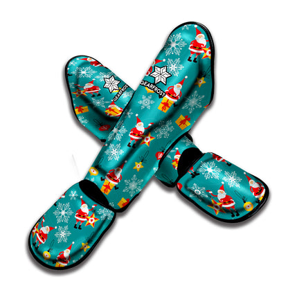 Christmas Santa Gift Pattern Print Muay Thai Shin Guard